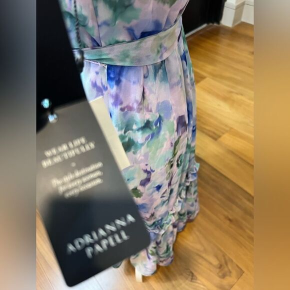 Adrianna Papell Watercolor Floral Midi Dress size 2 NWT - Picture 9 of 14
